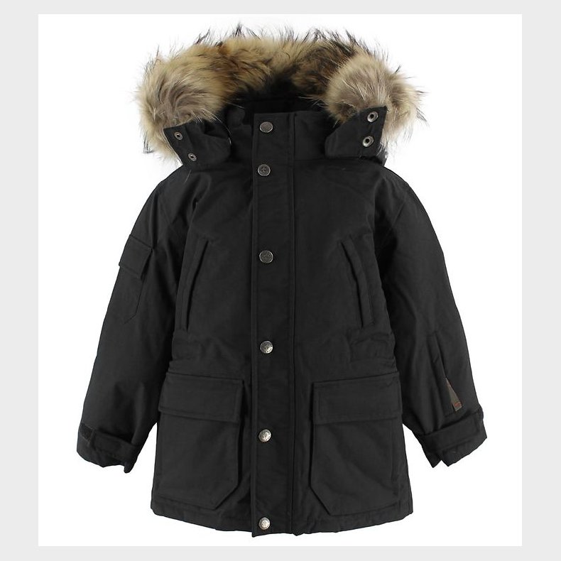 Ver de Terre Dunjakke m. Pels - Eskimo- Sort