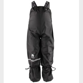 CeLaVi Regnbukser m. Seler/Fod - PU - Sort