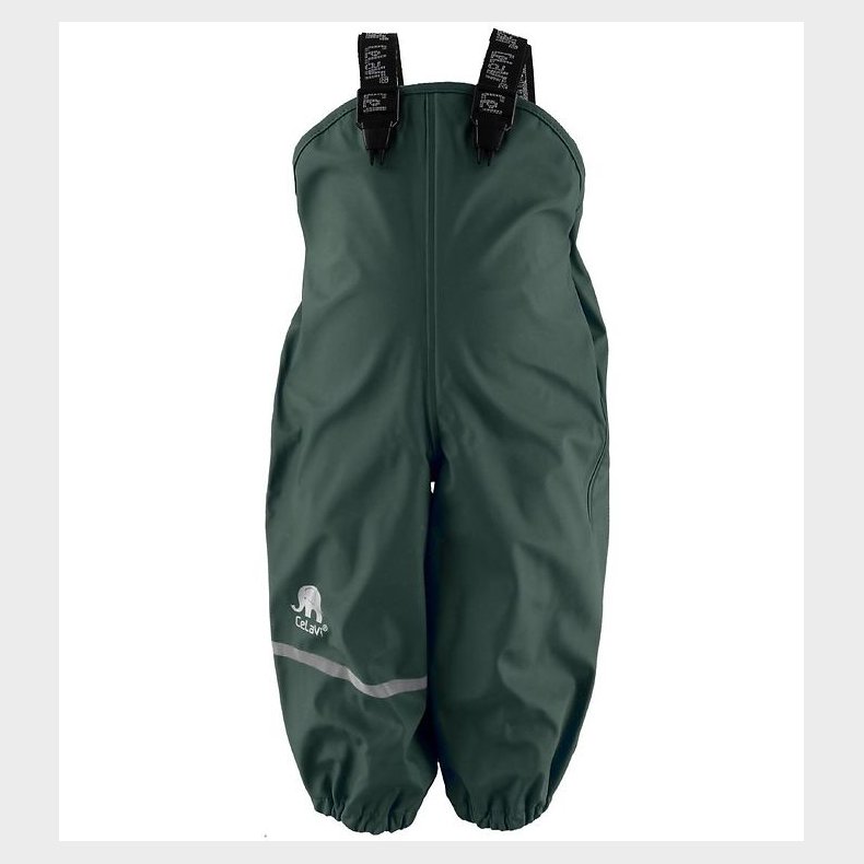 CeLaVi Regnbukser m. Seler - PU - Mrkegrn