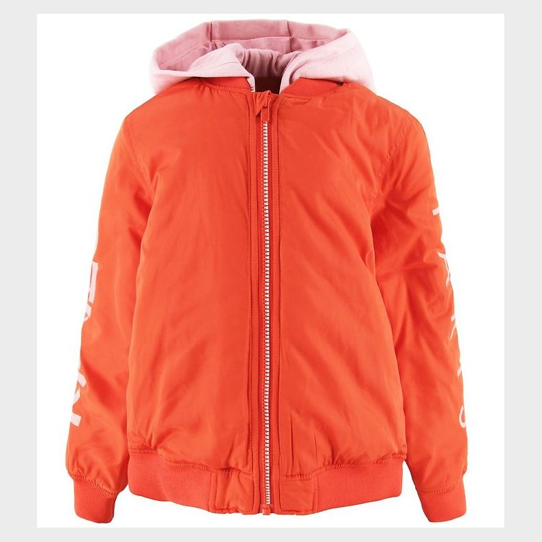 Kenzo Dynejakke - Floralia - Orange/Rosa