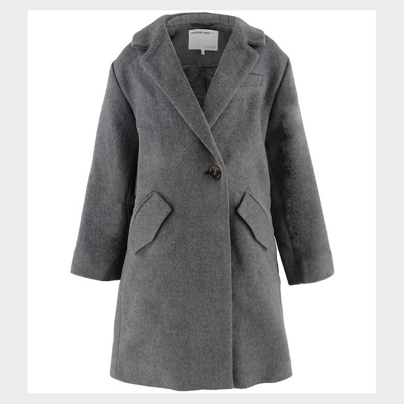 Designers Remix Frakke - Uld - Hardy - Mrk Grmeleret