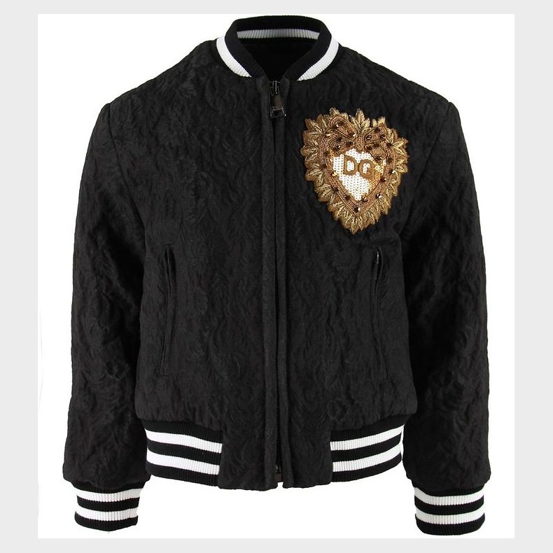 Dolce & Gabbana Bomberjakke - Sort Blonde m. Patch
