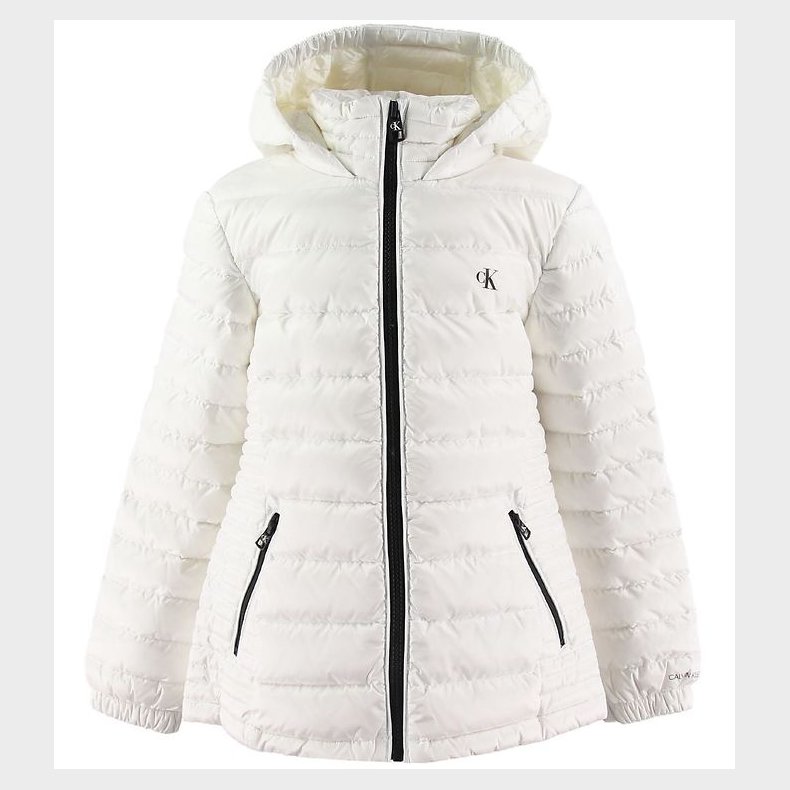 Calvin Klein Dunjakke - Fitted Light Down Jacket - Hvid