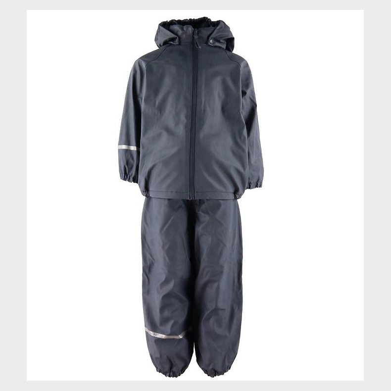 CeLaVi Regntj m. Seler/Fleece - Recycle PU - Dark Navy