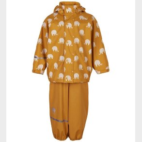 CeLaVi Regntj - PU - Mineral Yellow m. Elefanter