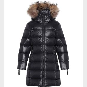 Ver de Terre Dunfrakke m. Pels - Sort