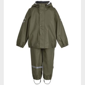 Mikk-Line Regnt�j m. Seler - PU - Recycled - Dusty Olive