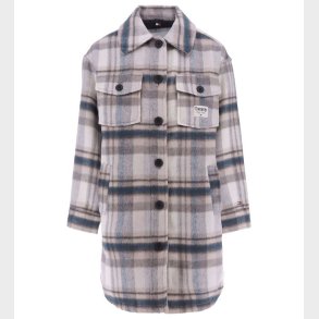 Tommy Hilfiger Jakke - Check Coat - Grey/Petrol Check