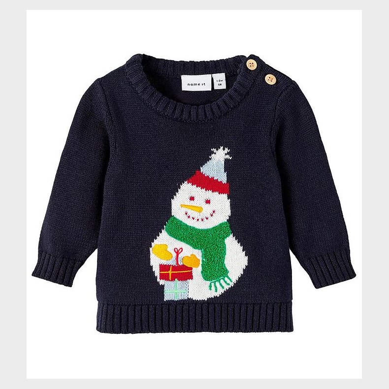 Name It Bluse - Strik - NbnRulle - Dark Sapphire