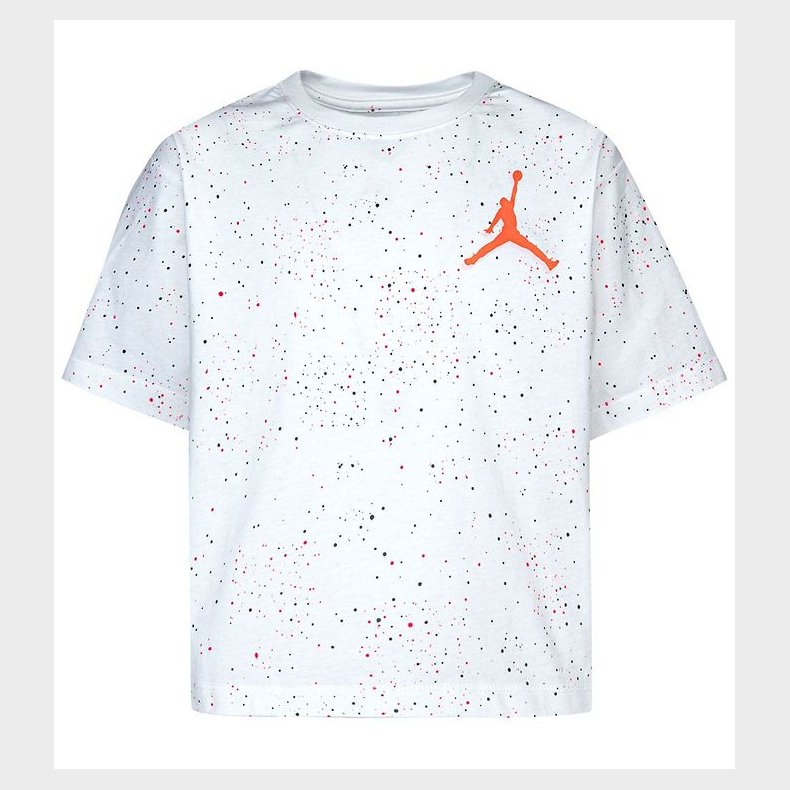 Jordan T-Shirt - Color Mix Speckle Aop - Hvid m. Prikker