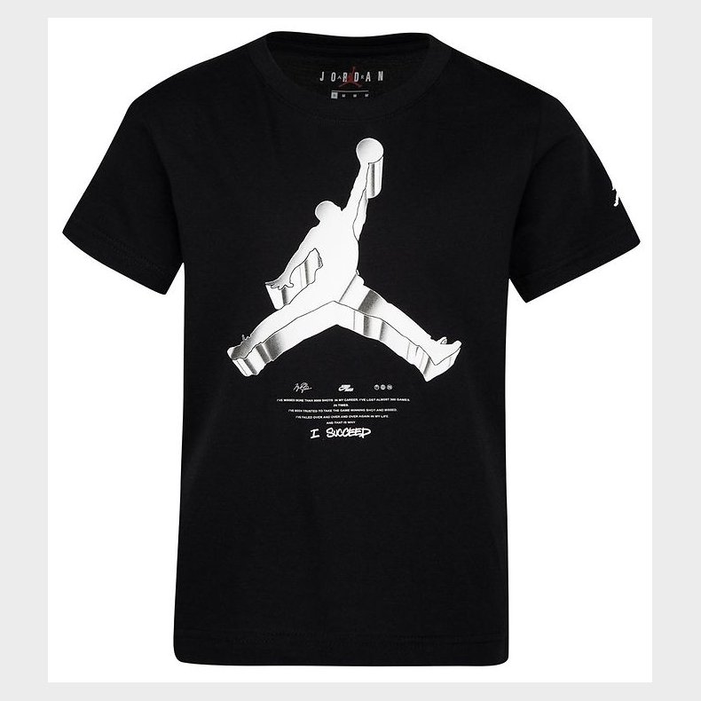 Jordan T-Shirt - Jumpman X Nike Action - Sort m. Hvid