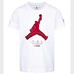 Jordan T-Shirt - Jumpman X Nike Action - Hvid m. Rd