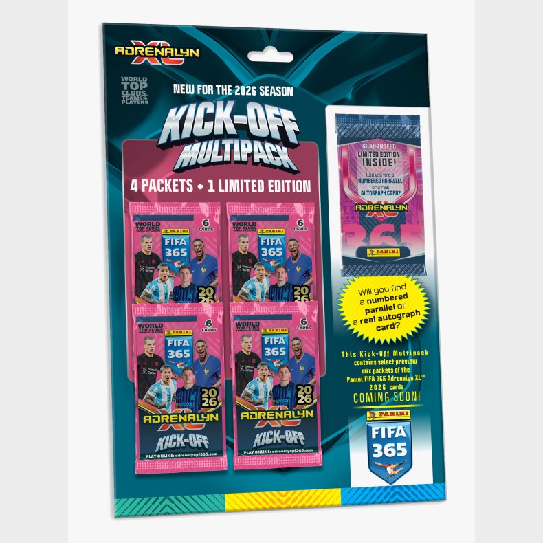 Panini FIFA 365 Adrenxl Samlekort 2026 Kick-Off Pack