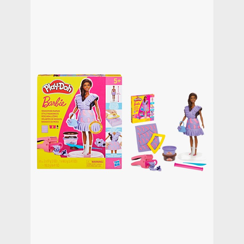 Play-Doh Barbie Fashionista Modellervoks med Dukke Flser