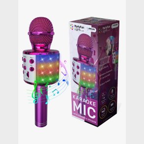 PartyFunLights Karaokemikrofon Bluetooth, Pink