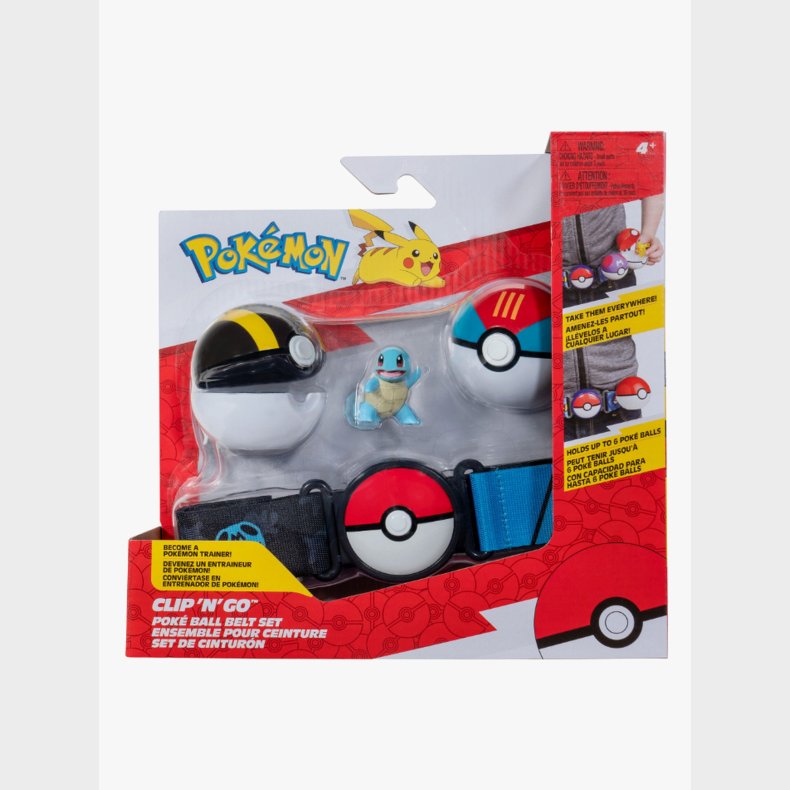 Pok�mon Clip 'N' Go B�lte Leges�t Squirtle med Pok�-ball
