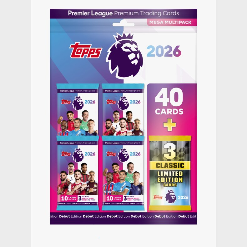 Topps Premier League Samlekort Mega Multipack 43 Stk.