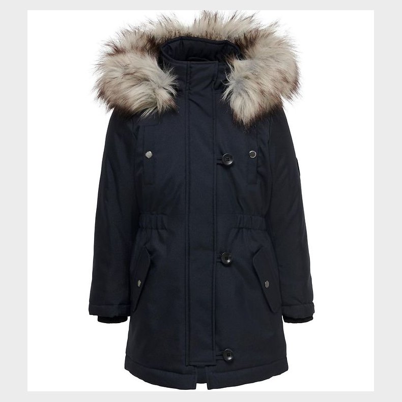 Kids Only Jakke - Noos - KogIris - Night Sky/Fur Light Gre