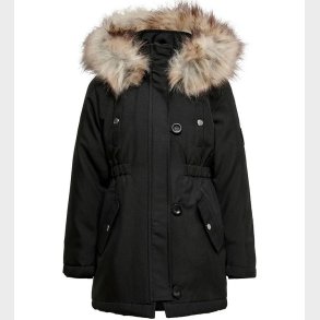 Kids Only Jakke - Noos - KogIris - Sort/Fur Light Grey