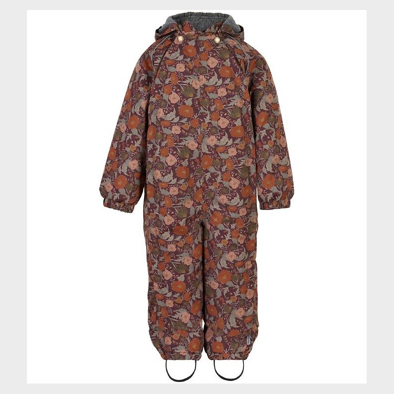 Mikk-Line Flyverdragt - Floral - Decadent Chocolate