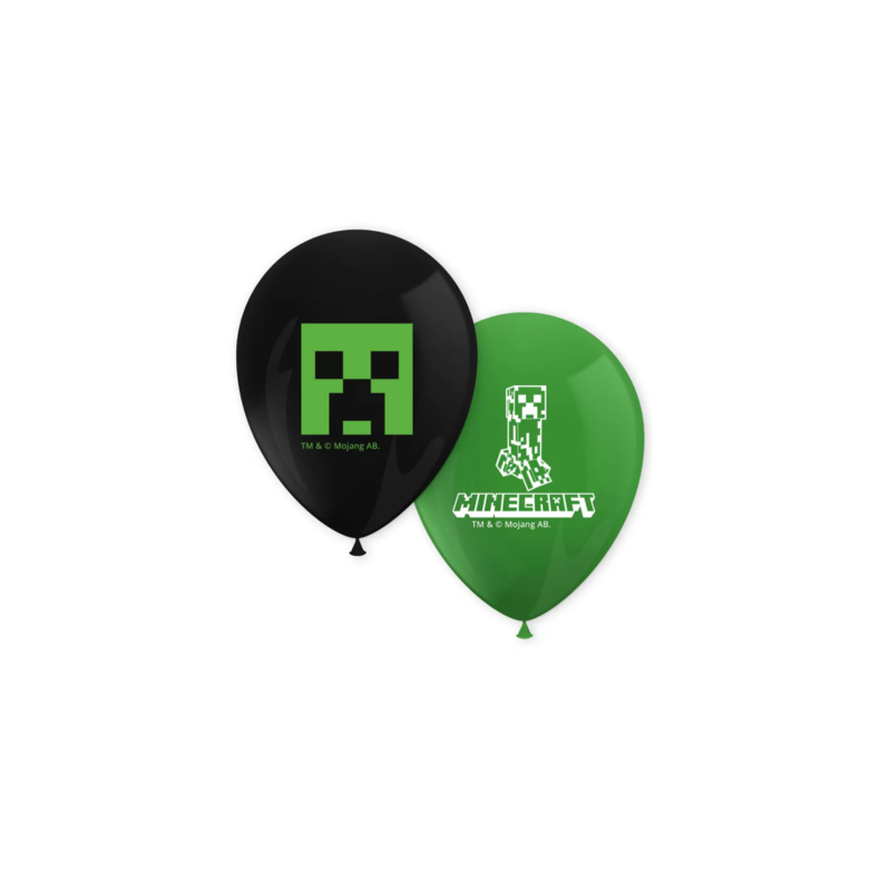 Minecraft Creeper balloner - 8 stk.