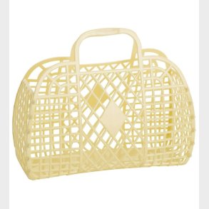 Sun Jellies Lille Foldekurv - Retro - 26x21x12 cm - Yellow