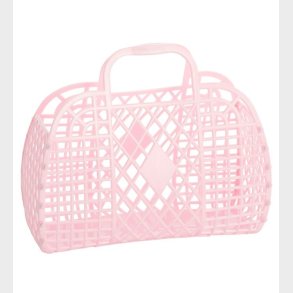 Sun Jellies Lille Foldekurv - Retro - 26x21x12 cm - Pink