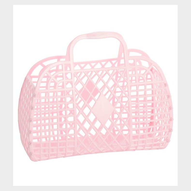 Sun Jellies Lille Foldekurv - Retro - 26x21x12 cm - Pink