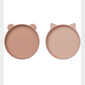 Liewood Tallerkener - Silikone - 2-pak - Olivia - Rose Mix