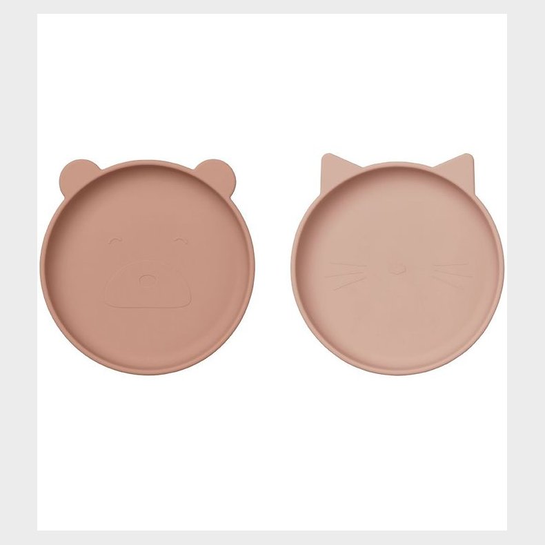 Liewood Tallerkener - Silikone - 2-pak - Olivia - Rose Mix