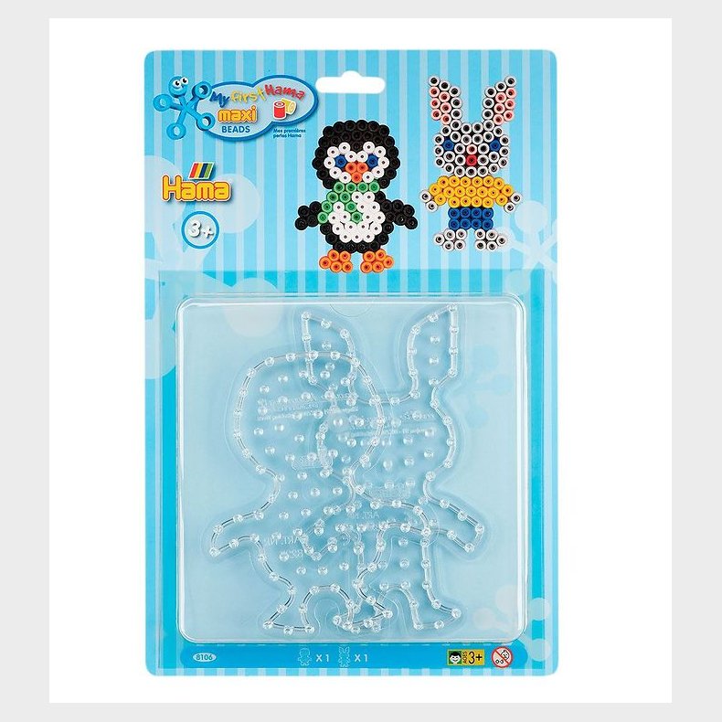 Hama Maxi Perleplader - 2 stk. - Pingvin/Kanin