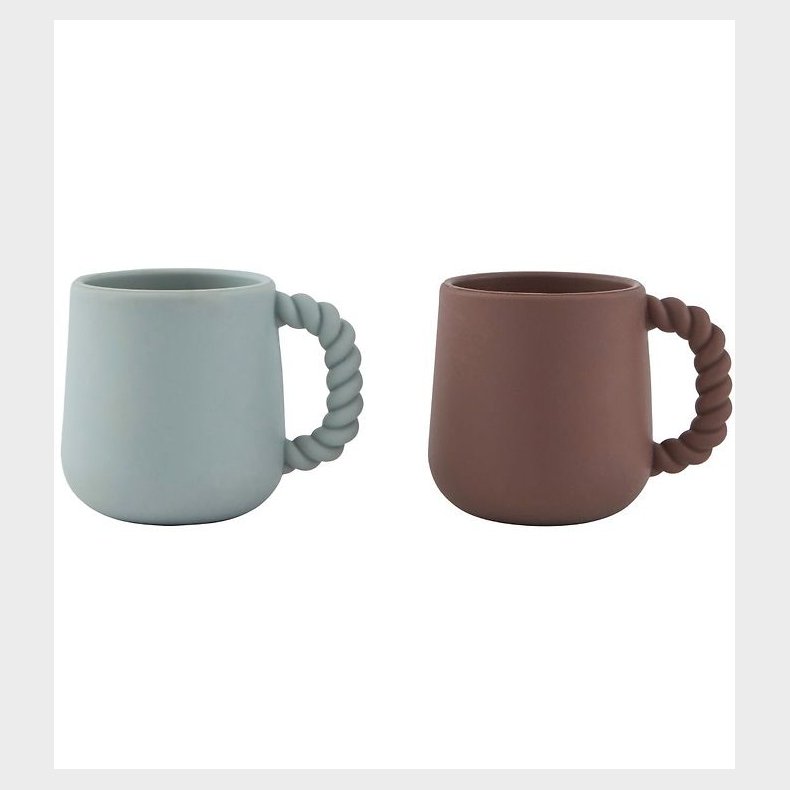 OYOY Kopper - 2-pak - Mellow - Silikone - Choko/Pale Mint