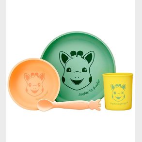 Sophie la Girafe Spises�t - Silikone - 4 dele - Multifarvet