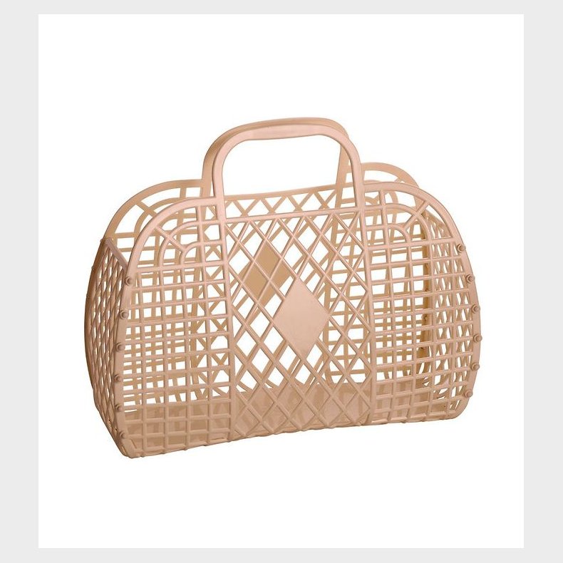 Sun Jellies Mini Foldekurv - 15x6x13 cm - Retro - Latte