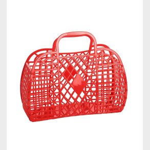 Sun Jellies Mini Foldekurv - 15x6x13 cm - Retro - Rd