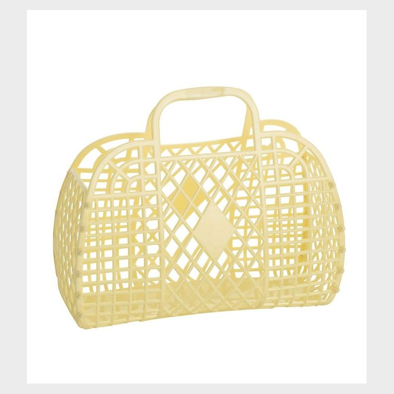 Sun Jellies Mini Foldekurv - 15x6x13 cm - Retro - Gul