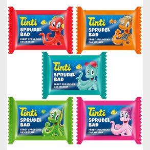 Tinti Badebombe - Assorteret - Gr�n/Pink/R�d/Bl�