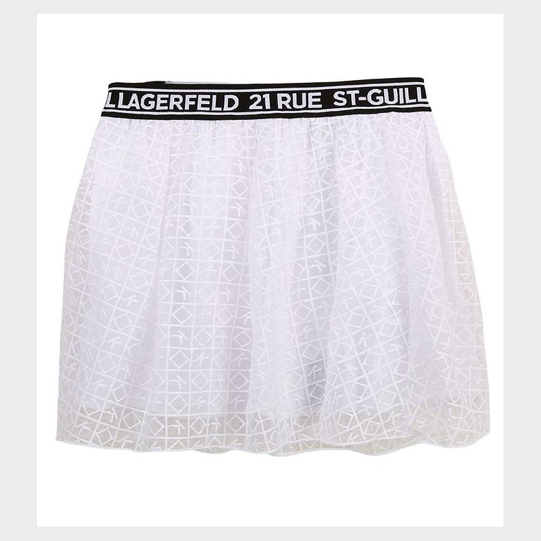 Karl Lagerfeld Nederdel - Organic Vision - Hvid m. Logoer