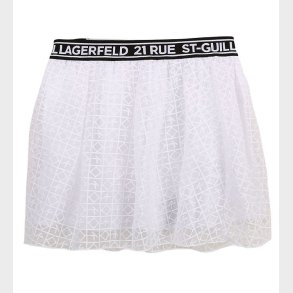 Karl Lagerfeld Nederdel - Organic Vision - Hvid m. Logoer