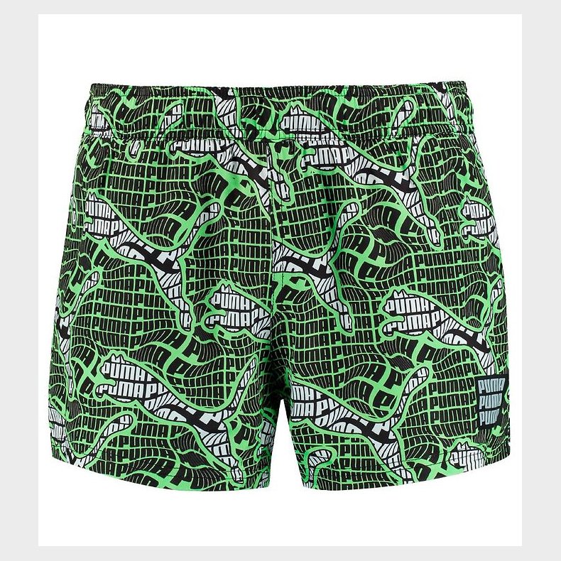 Puma Badeshorts - Grn m. Print