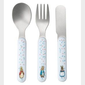 Petit Jour Paris Bestik - 3 Dele - Lysebl� m. Kanin