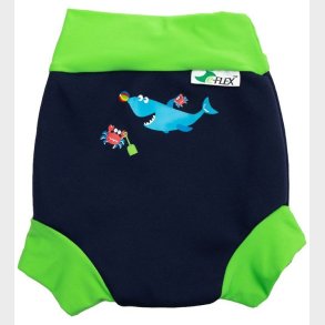 Konfidence Blebadebukser - UV50+ - Swim Nappy - Navy/Lime Fergal