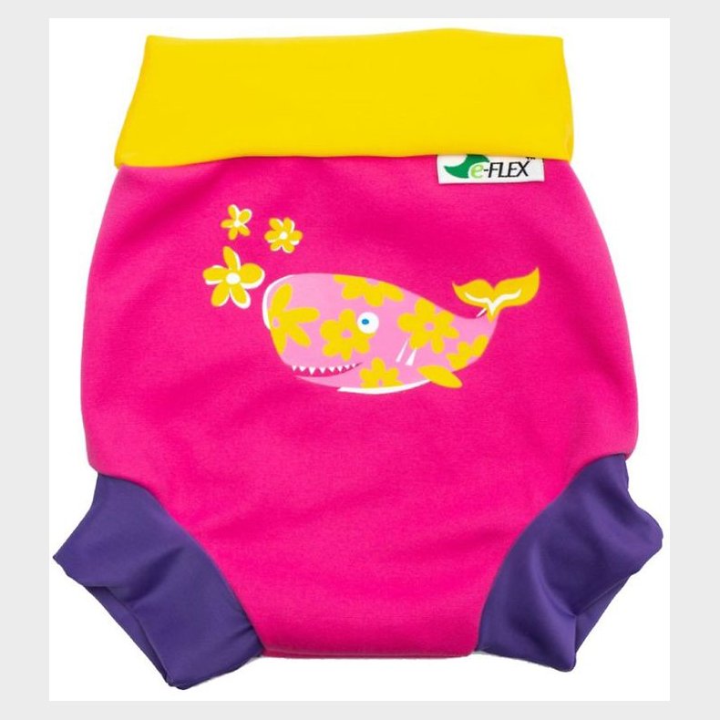 Konfidence Blebadebukser - UV50+ - Swim Nappy - Pink/Yellow Joni