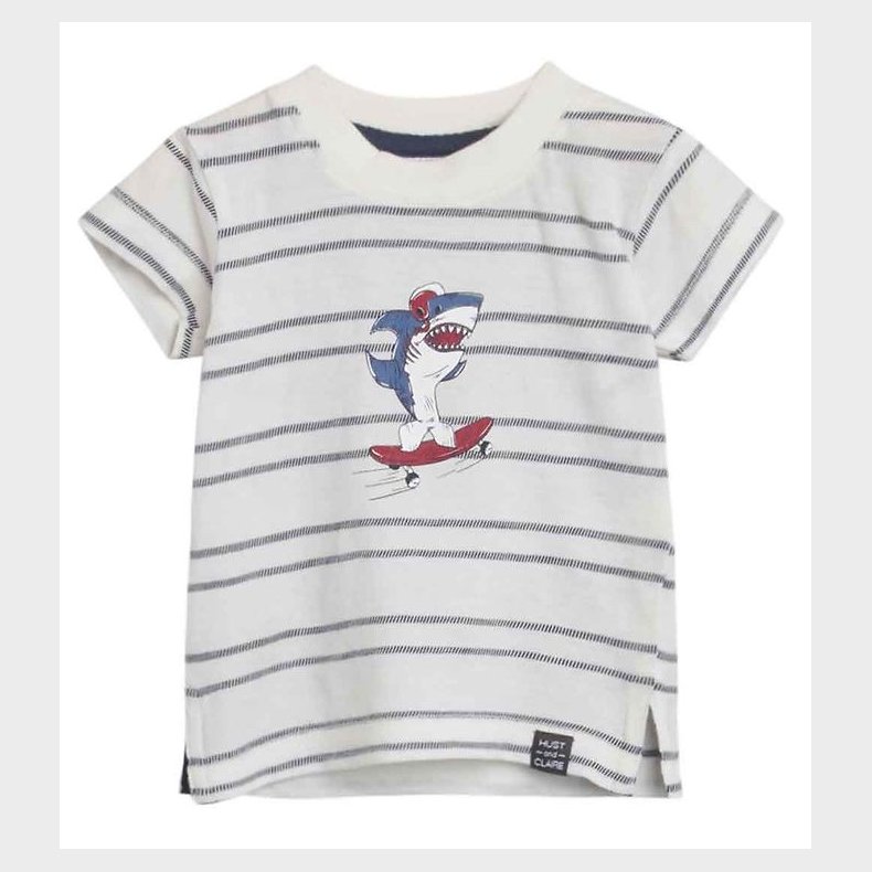 Hust and Claire T-shirt - Andy - Hvid m. Striber