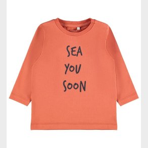 Name It Bluse - NbmFomin - Apricot Brandy m. Tekst