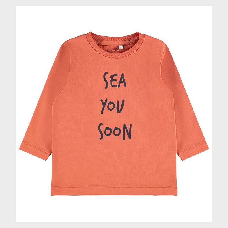 Name It Bluse - NbmFomin - Apricot Brandy m. Tekst