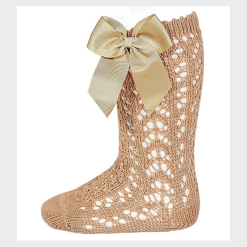 Condor Knstrmper m. Sljfe - Strik - Lys Brun