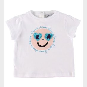 Emporio Armani T-shirt - Hvid m. Ansigt