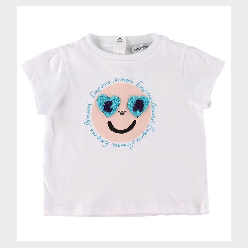Emporio Armani T-shirt - Hvid m. Ansigt