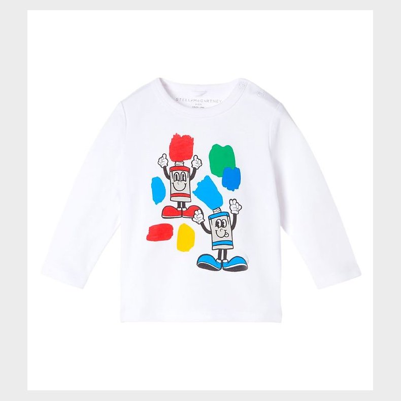 Stella McCartney Kids Bluse - Painting Friends - Off-White